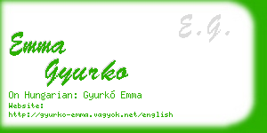emma gyurko business card