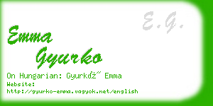 emma gyurko business card